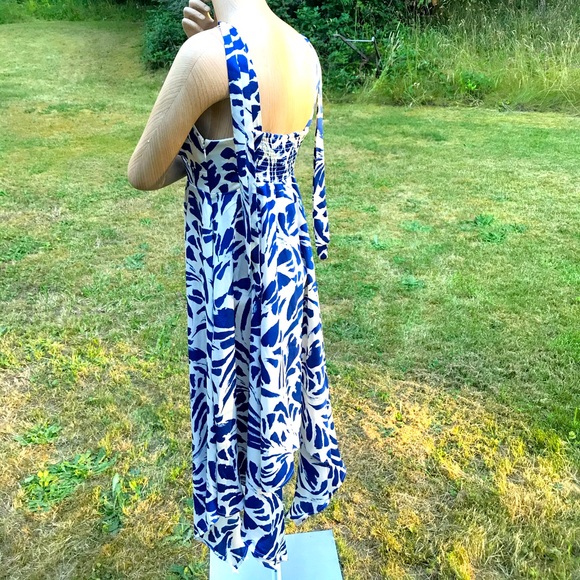 Alexis x Target • Blue Floral Botanical Full Skirt Handkerchief Flowing Dress XS - Picture 9 of 11